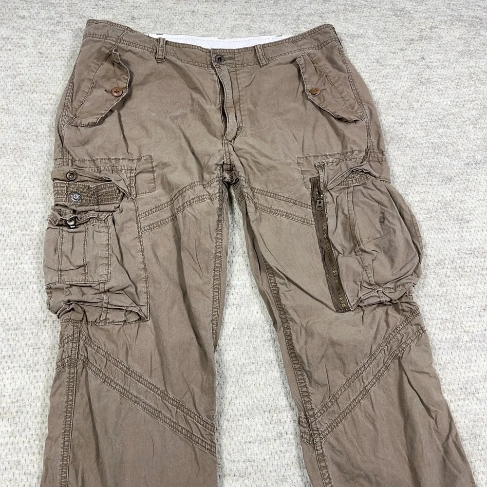 Vintage Polo Ralph Lauren Cargo Pants Men 36x30 Brown Paratropper Military RL 67